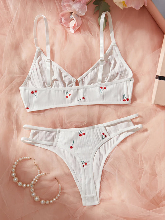 Cherry print Lingerie set