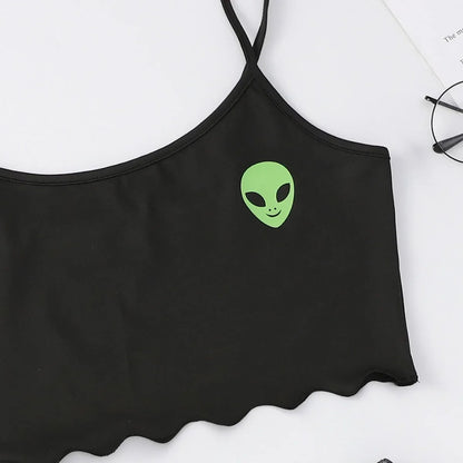 Glowing the dark Alien Print Summer Pajama
